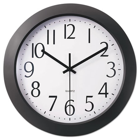 Universal Office Products UNV 12 in. Whisper Quiet Clock - Black UN471505